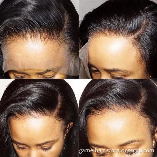 Human Hair Hd Swiss Lace Front Wig Pre Plucked Raw Brazilian Virgin Human Hair Body Wave Transparent 360 Full Lace Frontal Wig